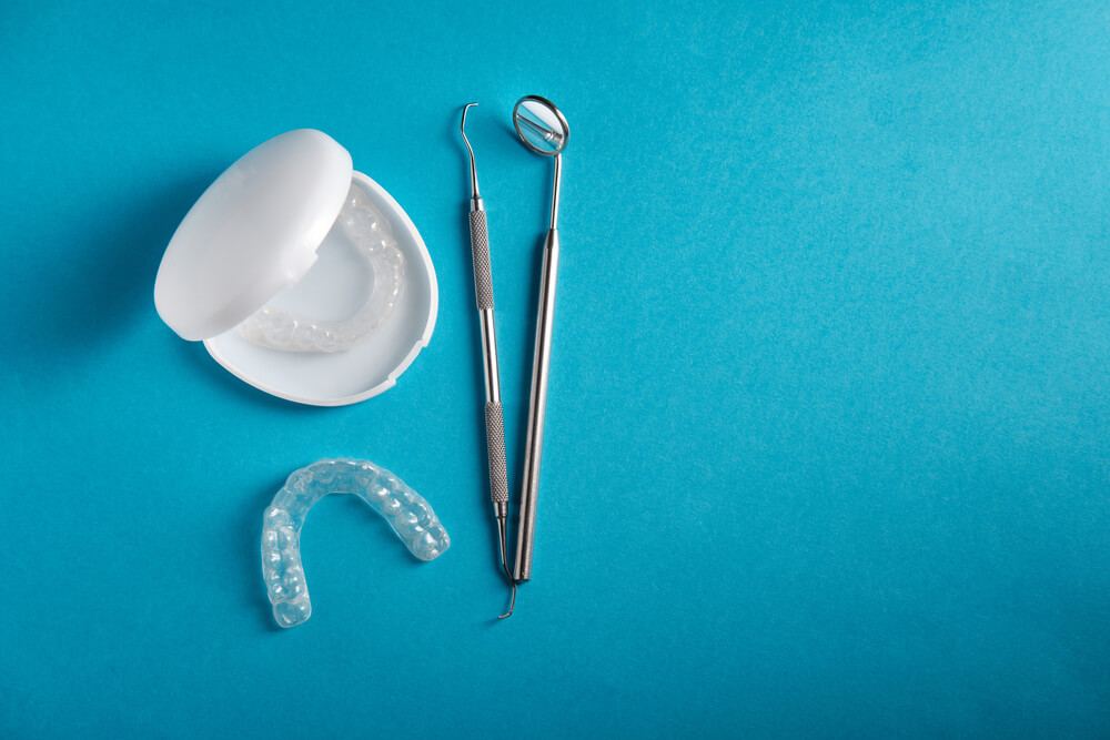 Nightguard, nightguard case, and dental instruments